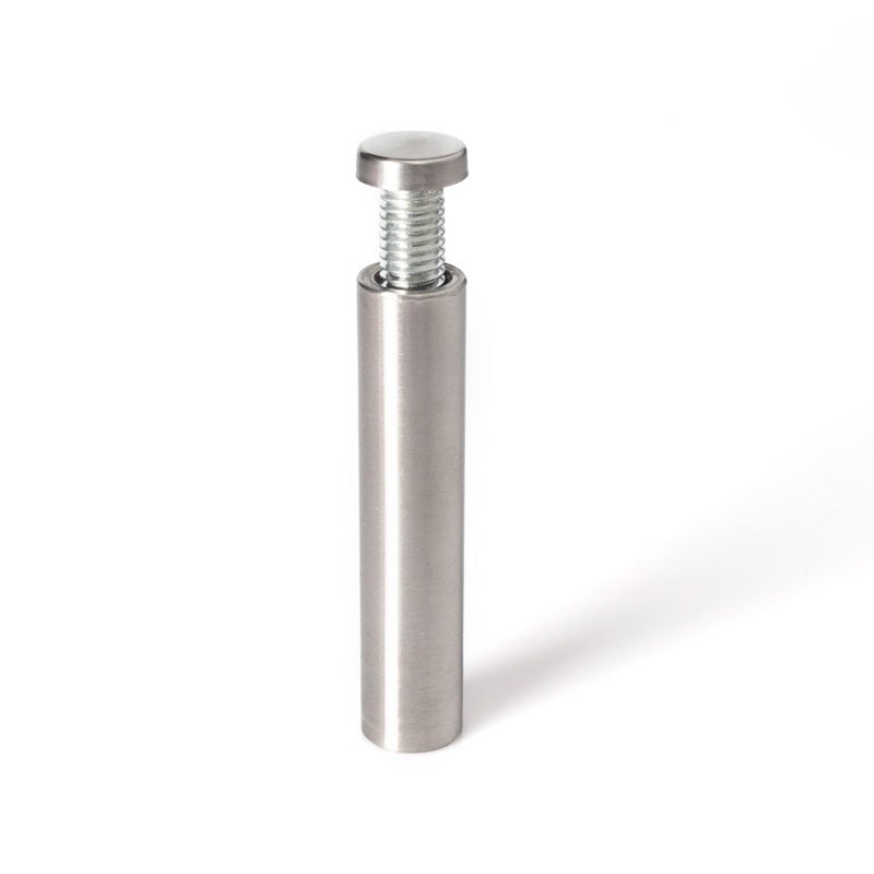 OUTWATER Stainless Steel Standoff 5/8 Inch Diameter x 3 Inch Barrel Length Brushed Finish for PVC, Glass and Acrylic Sign Stand Off Wall Anchors and Screws 4 Piece Pack for Heavy Signs - Image 4